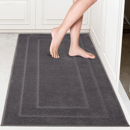 Vista 37 de PURRUGS Alfombra de cocina lavable a máquina, de 24 x 35.5 pulgadas, antideslizantes, antideslizantes, tapetes de pie suaves y superabsorbentes