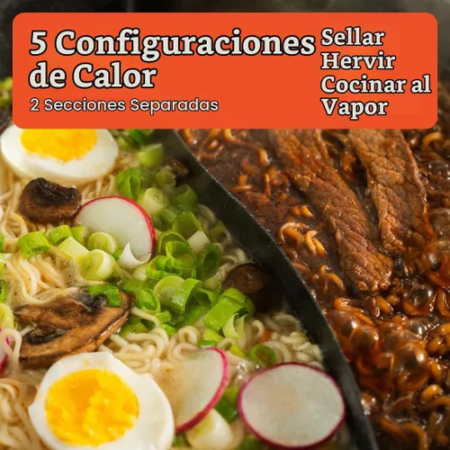 Vista 5 de Olla Caliente Eléctrica - Olla Caliente Eléctrica Portátil - Olla Caliente Eléctrica con Divisor - Olla Caliente China, Olla Caliente Shabu Shabu