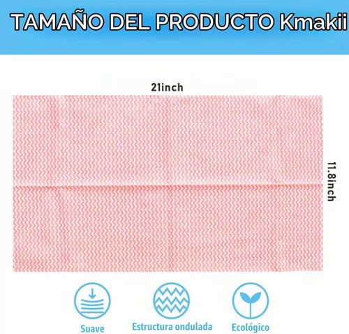 Vista 2 de KMAKII Handi Wipe - Paños reutilizables – Paños y toallas desechables multiusos, ultra absorbentes, de secado rápido, toallitas de limpieza