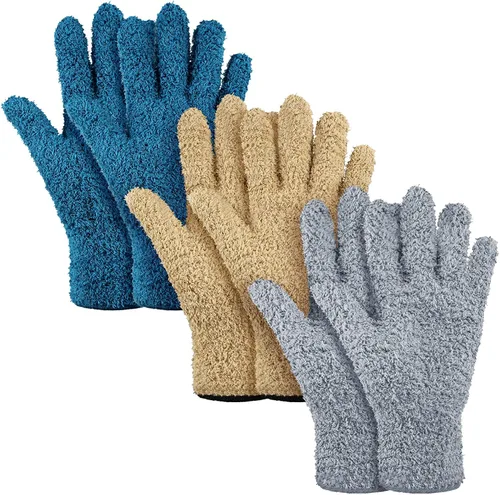 Vista 16 de Patelai 12 pares de guantes de microfibra para plantas y hojas, talla S Colores surtidos