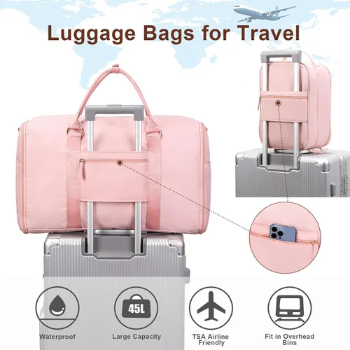 Vista 5 de Bolsas de ropa.., Rosado, Bolsa de ropa