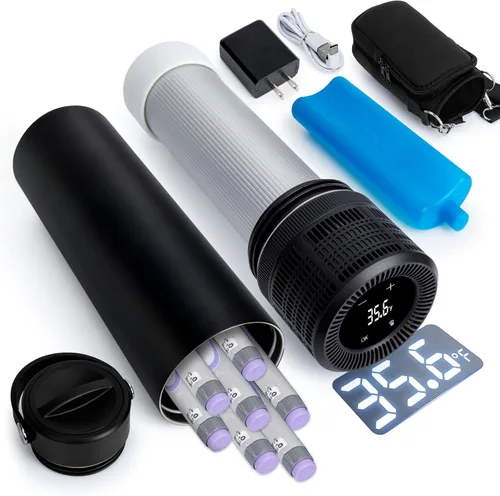 Vista 13 de YOUSHARES Estuche de Viaje Refrigerador de Insulina - Organizador Aislado de Medicamentos para Diabéticos Bolsa de Enfriamiento Portátil para Pluma
