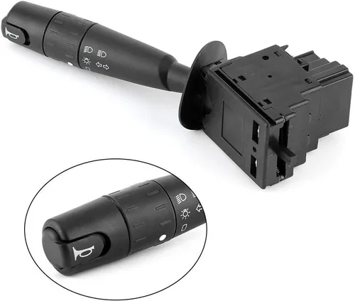 Vista 4 de Interruptor de señal de giro para faros delanteros, limpiaparabrisas multifunción compatible con Peugeot 405 1992-1996 Reemplazo directo para OE