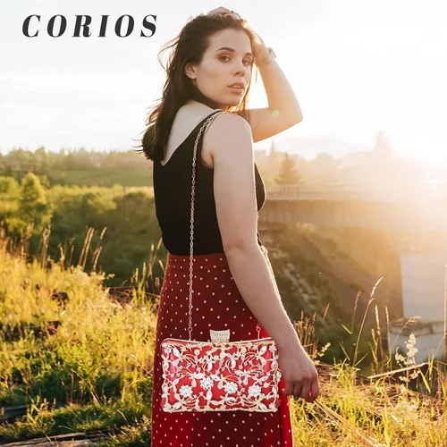 Vista 2 de Bolso de noche con diamantes de imitación para mujer, bolso de mano de cristal con lentejuelas brillantes, bolso de hombro floral
