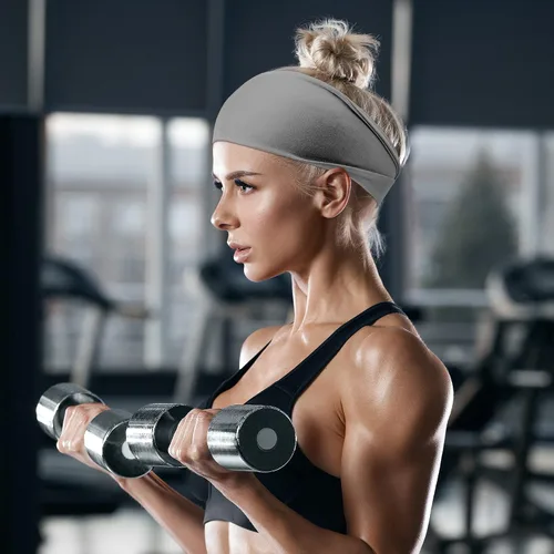 Vista 6 de Diademas de entrenamiento para mujer, antideslizantes, deportivas, para yoga, viajes, fitness, atléticas, elásticas, absorben la humedad para niñas