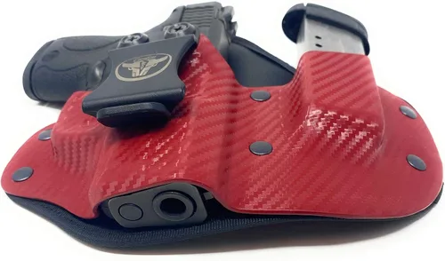 Vista 5 de Cardini Leather USA IWB Cáscara X Series Hybrid Kydex y funda de cuero - Transporte oculto, dentro de la cintura con bolsa para revistas