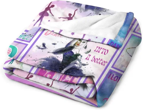 Vista 3 de Manta de regalo de bailarín, manta de franela suave y cálida, regalos para amantes de la danza, mantas inspiradoras de baile y mantas