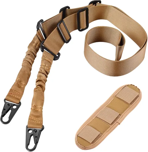 Vista 10 de Correa de dos puntos tradicional QD con almohadilla para el hombro - Correa de rifle QD tradicional ajustable extra larga de dos puntos - 1 paquete