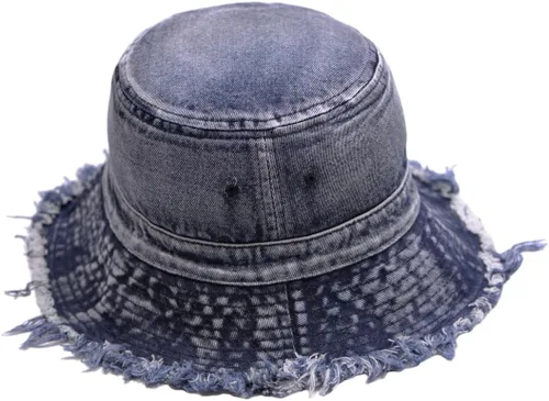 Vista 23 de Sombrero de pescador de algodón desgastado, sombrero de sol, sombrero para hombres y mujeres