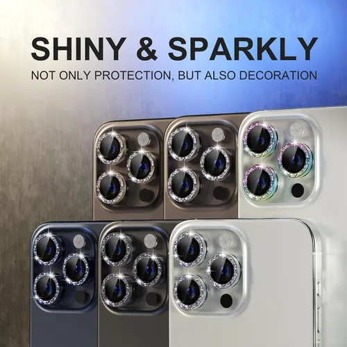 Vista 21 de Choiche Compatible para iPhone 16 Pro/iPhone 16 Pro Max Protector de Lente de Cámara, Vidrio Templado 9H Protector de Pantalla de Cubierta de Cámara