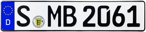 Vista 2 de Compatible con la placa alemana delantera de Mercedes-Benz con marco