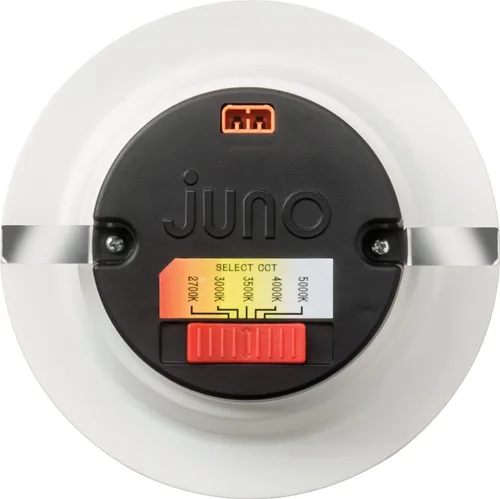 Vista 5 de Juno 4BEMW SWW5 90CRI CP6 M2 E-Series LED empotrable, moldura deflectora, 4 pulgadas, color blanco (paquete de 12)
