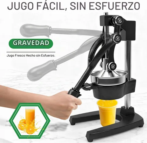Vista 2 de Máquina Exprimidora Manual, Prensa Manual Comercial de Servicio Pesado de Hierro Fundido, para Jugo de Naranja Lima Limón Granada, Fácil de Usar