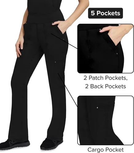 Vista 5 de Healing Hands Purple Label Tori Cargo - Pantalón médico para mujer Negro