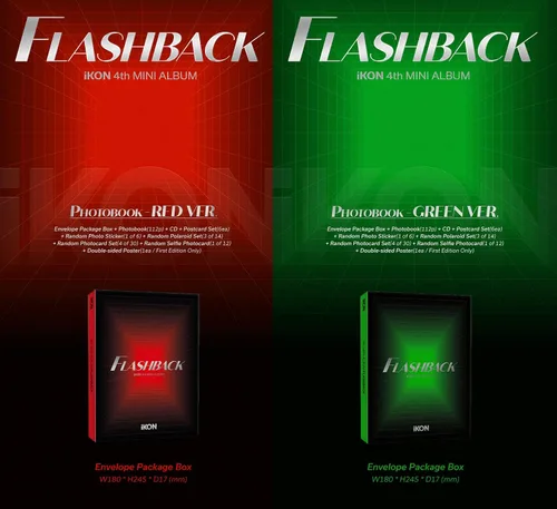 Vista 2 de YG Ent. iKON - FLASHBACK [PHOTOBOOK ver.] 4º mini álbum+juego de tarjetas de fotos extra (ver al azar, + 1 póster plegado)