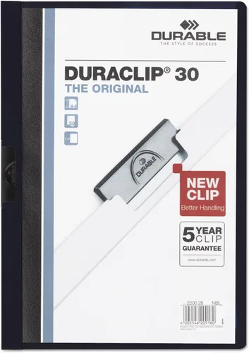 Vista 11 de DURABLE Cubierta de vinilo DuraClip con clip, carta, capacidad para 30 páginas, transparente/azul oscuro (220307)
