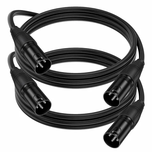 Vista 11 de Seefeeful - Paquete de 2 cables de audio equilibrados XLR hembra a hembra, cables de micrófono de 3 pines, cobre sin oxígeno (OFC), cables de Cable