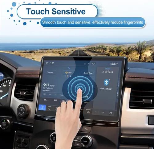 Vista 5 de Protector de pantalla Expedition 2022 2023 2024 para Ford Expedition (XL STX/XLT/Limited/Timberline) Pantalla táctil SYNC4 de 12 pulgadas, vidrio