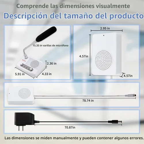 Vista 7 de DESHUN Intercomunicador de ventana DS-989, sistema de altavoces de ventana dúplex completo, altavoz, sistema de intercomunicación para negocios