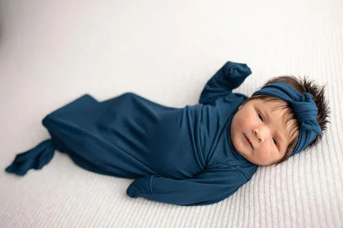 Vista 266 de Three Little Tots Vestido de corbata anudada para bebé recién nacido - Bebé