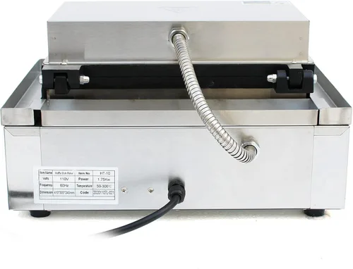 Vista 6 de Máquina eléctrica de gofres comercial de 10 piezas, temperatura de 110 V, 122-572 ℉, horneador de gofres belga antiadherente para restaurante y uso