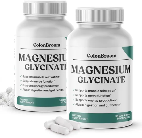 Vista 8 de ColonBroom Cápsulas de glicinato de magnesio puro Suplemento para dormir, apoyo cardíaco y muscular Sin OMG, sin gluten, vegano y sin azúcar