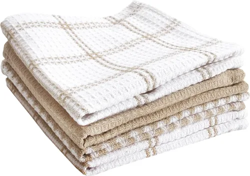 Vista 17 de T-Fal Paños de cocina de gofres de alta calidad: altamente absorbentes, súper suaves de larga duración, 100% algodón, 12 x 13 pulgadas, toalla plana