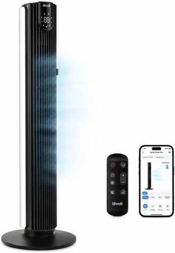 Vista 12 de Levoit Ventilador de torre para dormitorio, ventiladores de 28 pies/s que