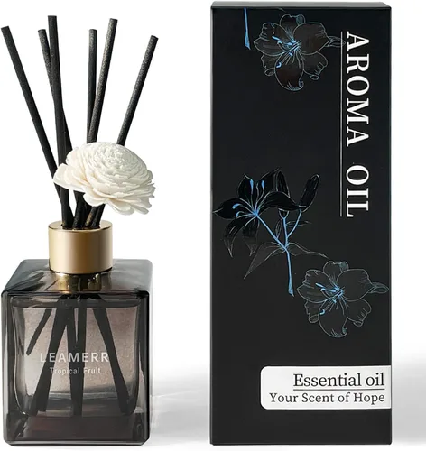 Vista 9 de Juego de difusor de junco, 6.1 oz (6.1 fl oz), difusor perfumado de mar azul con varillas de larga duración para el hogar, habitación, oficina