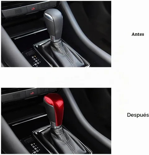 Vista 5 de Compatible con Mazda CX-5 CX-9 CX-3 6 3 Accesorios Cubierta de la perilla de la palanca de cambios del coche, tapa de ajuste de panel de engranajes