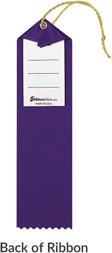 Vista 2 de RibbonsNow Cintas de premio Honor Roll - 25 cintas moradas reales con tarjeta y cuerda