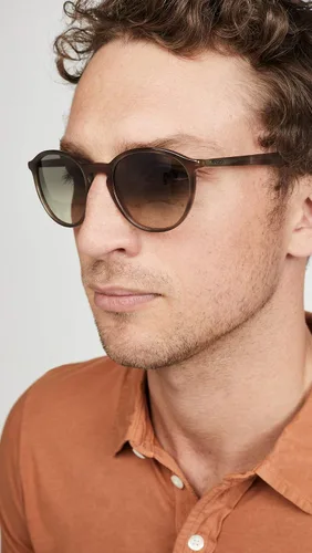 Vista 3 de Prada PR 05XS 548718 - Gafas de sol redondas de plástico verde, lente degradado gris