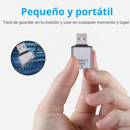 Vista 6 de Poyiccot Adaptador USB C a USB de 10 Gbps 3.1 Gen 2, (paquete de 1) USB C hembra a USB macho Adaptador de doble cara SuperSpeed Data Sync &