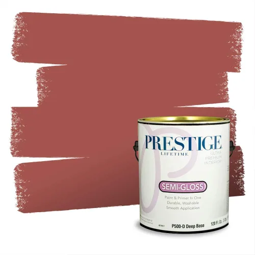 Vista 219 de Prestige Paints Pintura exterior e imprimación en uno, 1 galón, plano, coincidencia comparable de Valspar* Amber Rose*