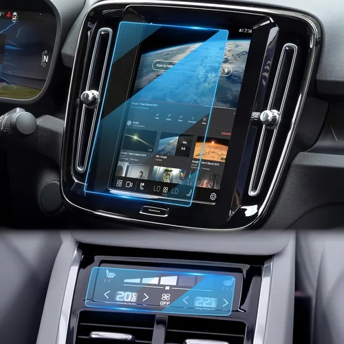 Vista 9 de Protector de pantalla de coche para accesorios Volvo 2016-2025 XC90/XC60/XC40/S90/S60/V90/V60 de 8.7 pulgadas + pantalla táctil AC con control