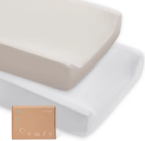 Vista 24 de Graco Pack N Play Sheets - Sábanas de viscosa prémium para cuna, bolsillo profundo de 5 pulgadas, paquete de 2 sábanas neutrales para niños y niñas