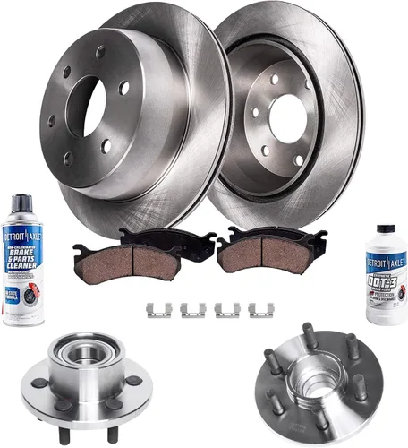 Vista 77 de Detroit Axle - 4 rotores de freno para Ford 1994-2004 Mustang, rotores de freno de disco delanteros y traseros 1995 1996 1997 1998 1999 2000 2001