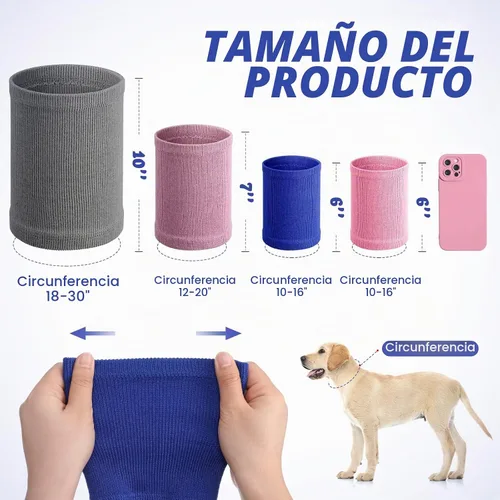 Vista 2 de Saintrygo 4 piezas de fundas para orejas de perro, a prueba de sonido, para ladrar y bañarse, bufanda de invierno cálida para calmar