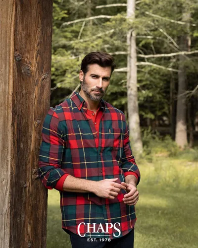 Vista 5 de Chaps Men's Big and Tall Button Down Shirt - Long Sleeve Collared Shirt Wrinkle Resistant Sustainable (L-4X-Large Big & Tall)