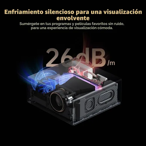 Vista 8 de Proyector Wanbo X5 Pro Google TV compatible con 4K, proyector inteligente de 1100 lúmenes ANSI con WiFi y Bluetooth, proyector de películas