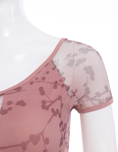 Vista 28 de AFAVOM Leotardos de ballet para mujeres adultas con estampado de flores de mariposa sin espalda, leotardos de gimnasia con brasier y prácticas