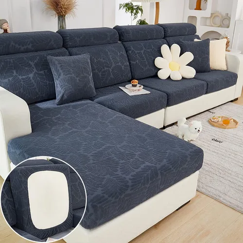 Vista 23 de Funda universal para sofá resistente al desgaste, fundas elásticas para sofá modular en forma de L, ambas fundas seccionales izquierda y derecha