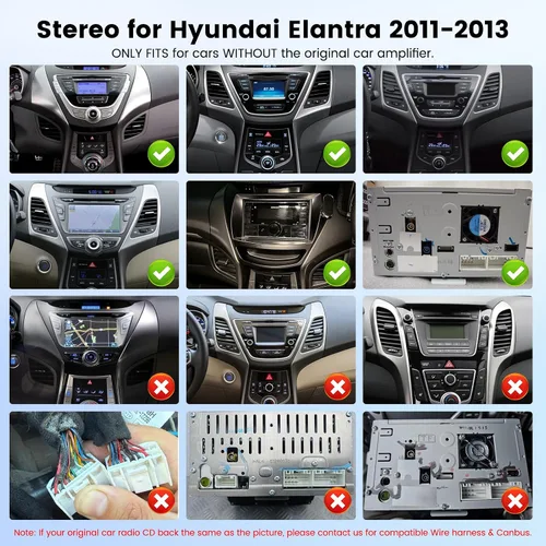 Vista 2 de 8 Core 4+64G 9 "Android 15 Estéreo del coche para Hyundai Elantra 2011-2013