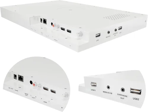 Vista 5 de SYLVOX - TV de cocina, TV debajo del gabinete de 15.6 pulgadas, Televisor para cocina, Smart TV con tienda de aplicaciones incorporada, Soporte WiFi