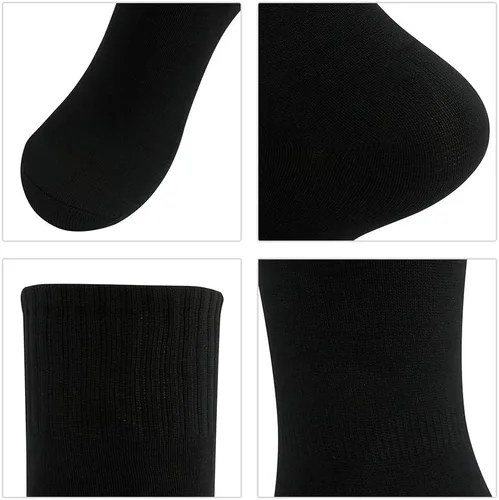Vista 5 de Three street - Calcetines de fútbol, béisbol, sóftbol, unisex, hasta la rodilla, de compresión, de tubo deportivo, de compresión, 2-10 pares