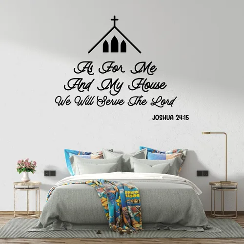 Vista 13 de Calcomanías de pared con versículo bíblico con cita religiosa con alas de paloma y círculo, calcomanías de pared con versículos de las Escrituras