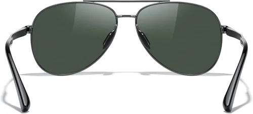 Vista 4 de MERRY'S Lentes de sol de aviador para hombres y mujeres, lentes polarizados para conducir, lentes espejados, protección UV 400, 2.283 in