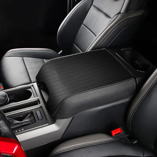 Vista 8 de INTGET Funda de consola central para Ford F150 Accesorios 2015-2020 2016 2017 2018 2019 Tapa central para reposabrazos de asiento de automóvil