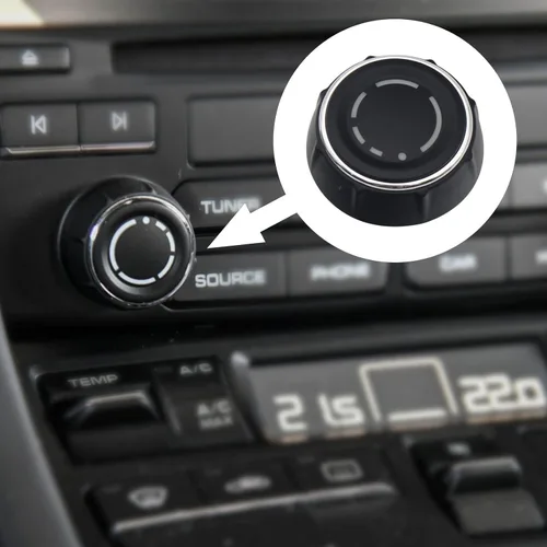 Vista 2 de RuiWen PSKB002L - Pomo de control de volumen compatible con Porsche 911 2011-2018 991, Boxster 2012-2016 981, Cayenne 2011-2018 958, Cayman
