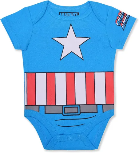 Vista 2 de Marvel Avengers - Conjunto de body y pantalón deportivo para recién nacido y bebé, azul, azul marino, rojo, verde, negro, gris